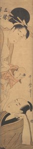 産活 案ｄ 半七、 か。 １８００。 作： Kitagawa Utamaro