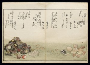 シェルブックとして知られる潮干の節、1789年（色木版画） 作： Kitagawa Utamaro