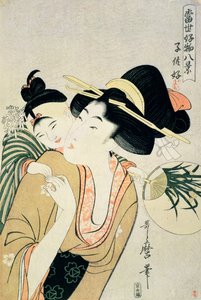 TH Riches1913。子供たちの恋人（木版画） 作： Kitagawa Utamaro