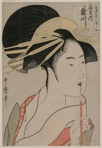 扇屋の瀧川 東方美人選 作： Kitagawa Utamaro