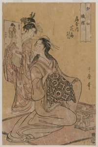 扇屋の花扇 仙人鉄海役（八仙仙人より） 作： Kitagawa Utamaro