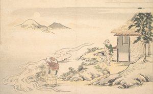 1789年8月、イモの収穫時の満月の様子。 作： Kitagawa Utamaro