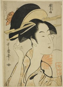 『七つの悪癖』シリーズより、騒がしきくせ（さわがしきくせ） 作： Kitagawa Utamaro