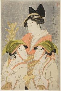 Ｔｈレエ ベアうち絵ｓ おｆ 吉原 （せいろ さん 美人） 作： Kitagawa Utamaro