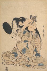歯と金時を黒く塗る山姥 1795年頃 作： Kitagawa Utamaro