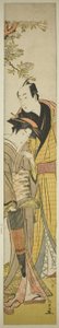 桜の木の下の若いカップル 作： Kitao Masanobu
