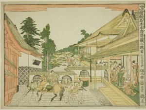 連載「浮絵かなで本忠臣蔵」より第2幕 二段目 作： Kitao Masayoshi