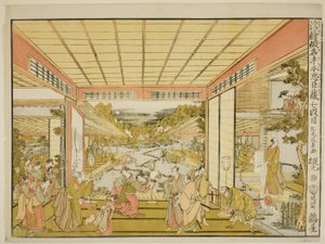連載「浮絵かなで本忠臣蔵」より第7幕（七段目）