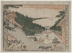 忠臣蔵：忠誠の宝庫のシリーズパースペクティブピクチャーズの第1幕c。 1790 作： Kitao Masayoshi