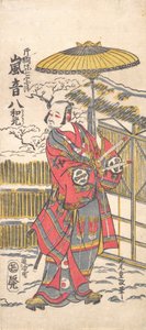 初代嵐音八の有名な喜劇人姿 1766年頃 作： Kitao Shigemasa