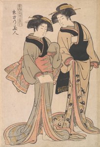 東の美女、カリフォルニア州。 1782年。 作： Kitao Shigemasa