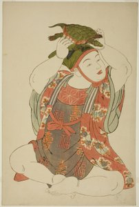 十六神役の少年、七福神役の無題の子供シリーズより 作： Kitao Shigemasa