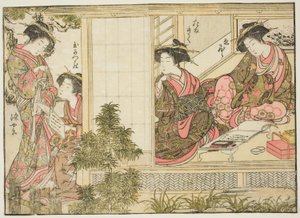 著書『清露美人合わせ姿鏡』より 大枝路の遊女 vol. 2 作： Kitao Shigemasa