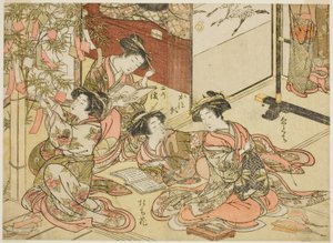 新金谷の娼婦 「清露美人合わせ姿鏡」シリーズより vol. 2 作： Kitao Shigemasa