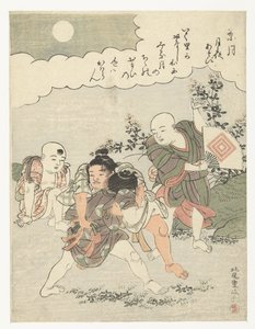 八月 はづき（オブジェクトのタイトル） Games by Moonlight (シリーズタイトル) 月よあそび 作： Kitao Shigemasa