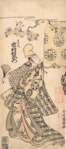 俳優の市村羽左衛門 9 世、1769 年初期。 作： Kitao Shigemasa