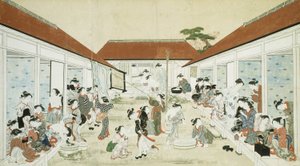 女性用浴場とランドリー 作： Kitao Shigemasa