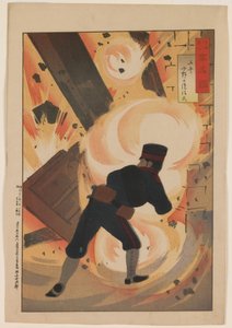 小野口徳次技師中尉 「軍人海軍名鑑」シリーズより 明治時代 作： 小林清親