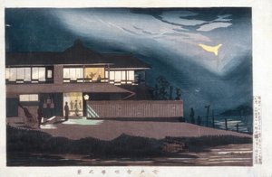 夜明けの今戸の芸能人の家の風景