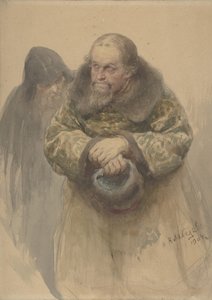 2 人のロシア人男性、1904 年。 作： Klavdi Vasilevich Lebedev