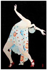 アールデコのモガまたは踊るモダンガール 作： Kobayakawa Kiyoshi