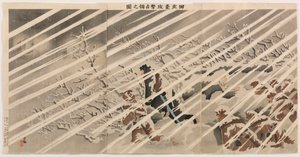 天荘台への攻撃と占拠 作： Kobayashi Kiyochika