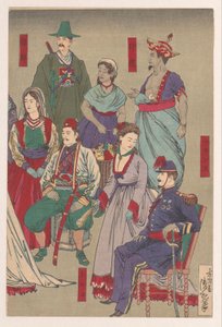 各国の民族衣装展示