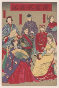 各国の民族衣装展示