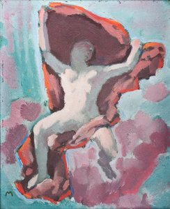 人物画（油彩・キャンバス） 作： コロマンモーザー