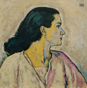 プロフィールの女性の肖像画