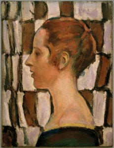プロファイルの少女の肖像画 作： Koloman Moser