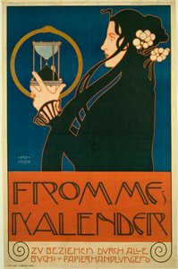 モーザー・コロマン（1868-1918） Frommes Kalender (Calendrier des femmes) カラーリトグラフ 1903年 New York City.ニューヨーク近代美術館(MOMA) 作： Koloman Moser