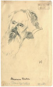ヘルマンバール1863-1934、1904年頃の肖像。 作： Koloman Moser