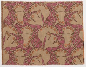 テキスタイルデザイン、1898年。 作： Koloman Moser