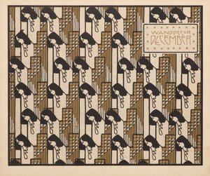 壁の装飾 1901 年 12 月。 作： Koloman Moser
