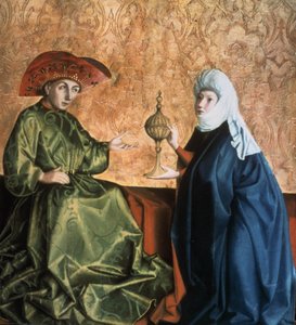 ソロモン王とシバの女王、1435年。 作： Konrad Witz