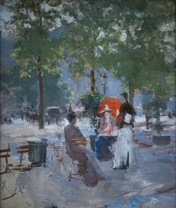 パリのカフェで 作： Konstantin Alekseevich Korovin