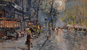 1918年のパリの街 作： Konstantin Alekseevich Korovin