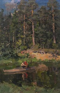 オホーティーノの漁師、1916 作： Konstantin Alekseevich Korovin