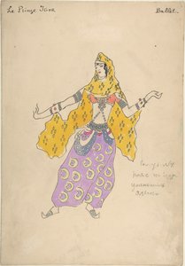 Polovtsianの女の子。オペラの衣装デザイン、A。ボロディン作のイゴール王子、1909年 作： Konstantin Alekseevich Korovin
