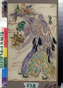 Alexandre (Alexander) Glazunov (Glazounov または Glazunoff または Glazunow) (1865-1936) によるバレエ Raimonda の衣装デザイン (A. Glazunov によるバレエ Raimonda の衣装デザイン)。 果物の担い手。 Konstantin Alexeyevich Korovin によるアートワーク (Constantin K