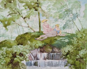 風景の中の恋人たち 作： Konstantin Andreevic Somov