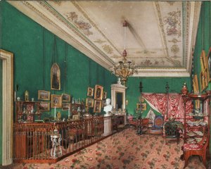 冬宮殿のインテリア。グランドプリンセスマリアニコラエフナの寝室、1837年 作： Konstantin Andreyevich Ukhtomsky