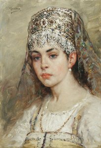 ボイヤーズワイフ、1880年代 作： Konstantin Egorovich Makovsky