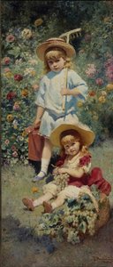 アーティストの子供たちの肖像、1882 作： Konstantin Egorovich Makovsky