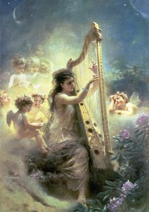 愛の食べ物（キャンバスに油彩） 作： Konstantin Egorovich Makovsky