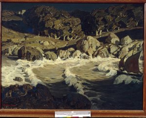 "Paysage de mer la nuit" (Night At Sea) Konstantin Bogayevsky (1872-1943) Peinture de Konstantin Bogayevsky (1872-1943) Dim 109x144,5 cm 1903 State A Radishchev Art Museum, Saratov 作： Konstantin Fedorovich Bogaevsky