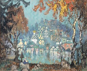 沈んだ都市 キーテジの見えない都市、1933 年。 作： Konstantin Ivanovich Gorbatov