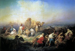 クリミア戦争時のセヴァストポリとシンフェロポリ間の軍用道路、1858年。