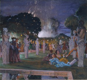 ヴェネツィア周辺での祝賀会（1930年 作： Konstantin Somov